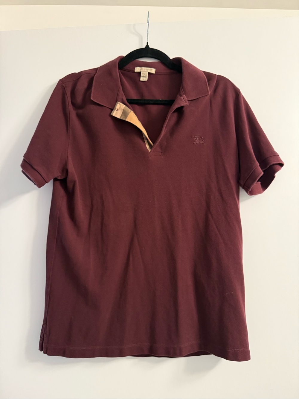 Maroon Burberry Polo